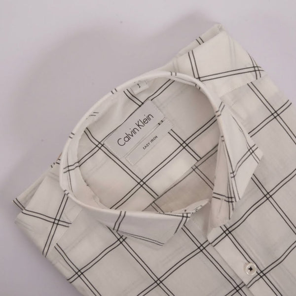 CK White with Black Duo Check Shirt