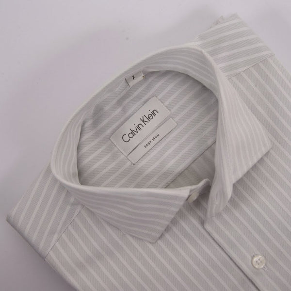 CK Grey with White Stripped Shirt