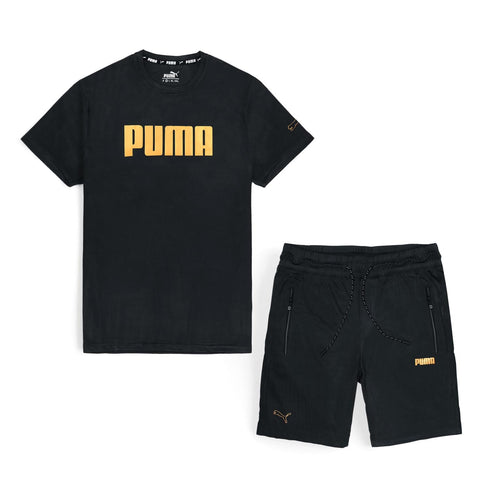 PUMA Black Shorts Summer Tracksuit