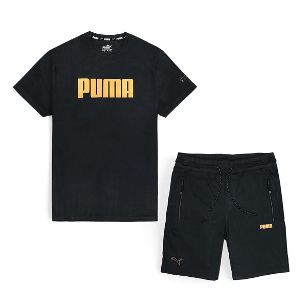 PUMA Black Shorts Summer Tracksuit