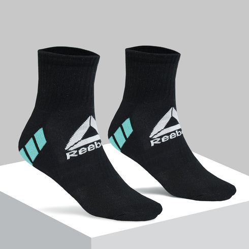 Reebok Ankle Socks Pack of 3 Black & Blue