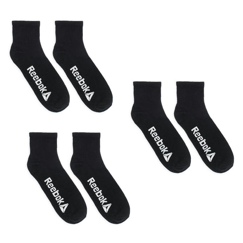 Reebok Ankle Socks Pack of 3 Black