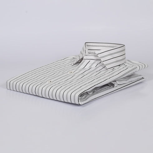 CK White with Black in line Striped Shirt