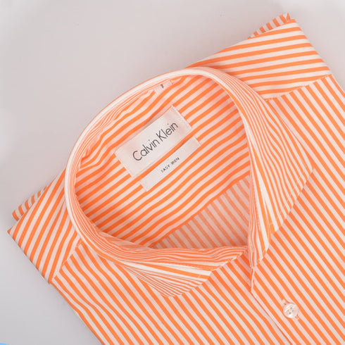 CK Orange and White Stripped Shirt