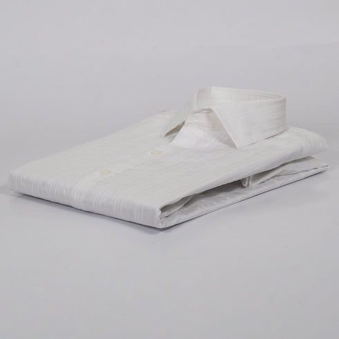 CK Off White Self Stripped Shirt