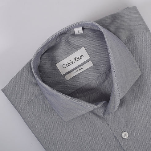 CK White & Grey Pin Stripped Shirt