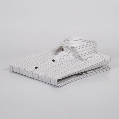 CK White With Black n Grey Line Shirt