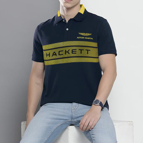 Hackett London Premium Navy R Polo Shirt