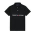 TOMMY BLACK EMBROIDERED POLO SHIRT