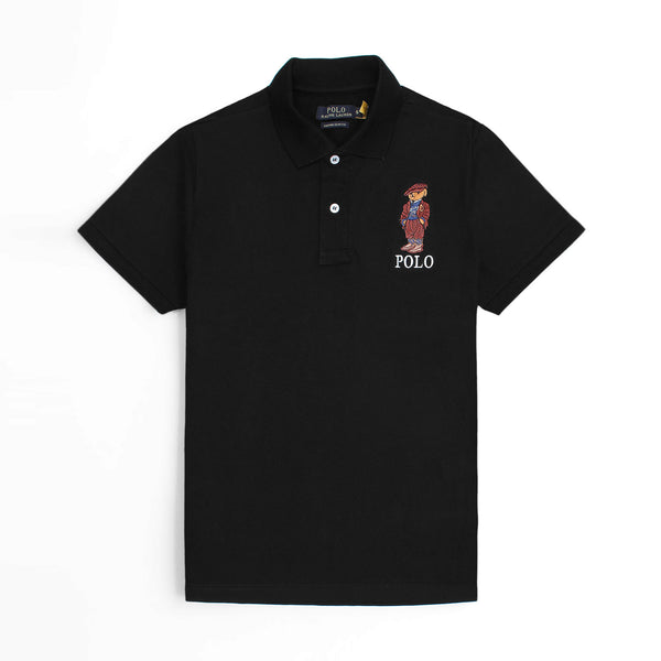 RL Bear Black Polo Shirt