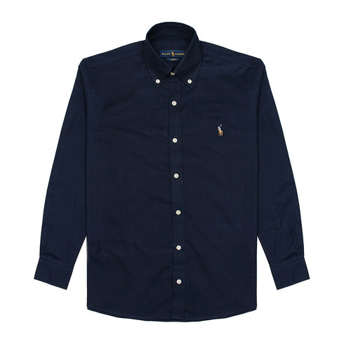 RL Navy embroidered logo Oxford Shirt