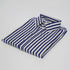 ZR Men Blue & White Stripes Linen Shirt