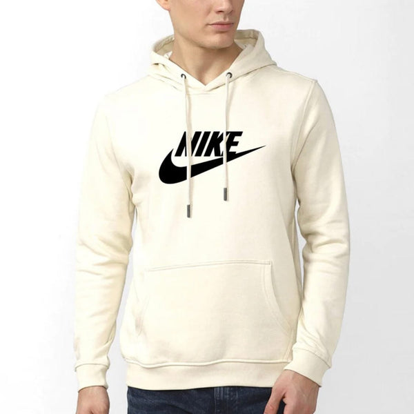 NIK White Fleece Hoodie