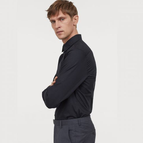 H & M Black Premium Oxford Shirt