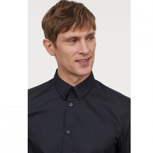H & M Black Premium Oxford Shirt